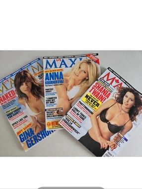 Maxim Magazine Lot 2003 Gina Gershon Shania Twain Anna Kournikova